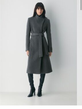 Connor Long Coat Soft Wool Cashmere - Gray